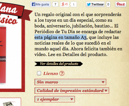 detalles el periodico de tu dia regalo original