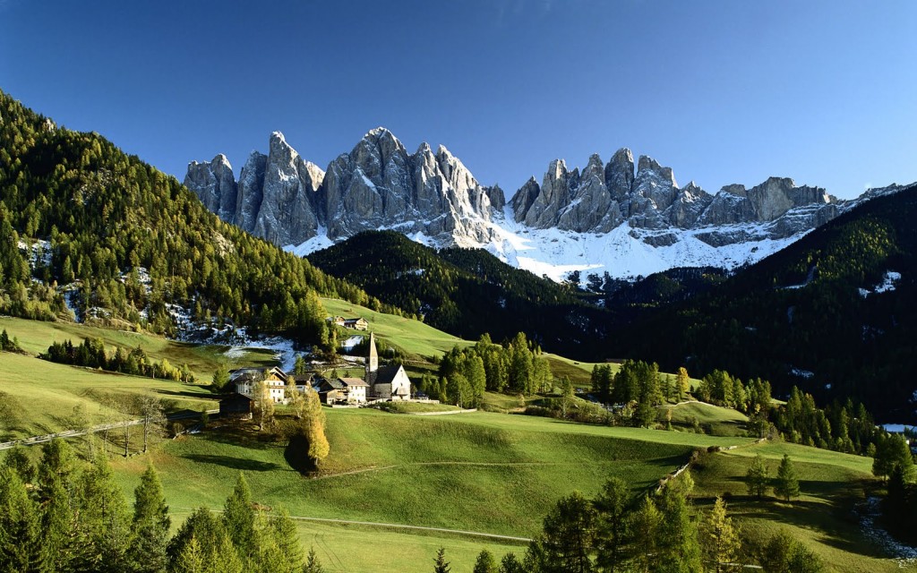 Veduta delle Dolomiti, Funes