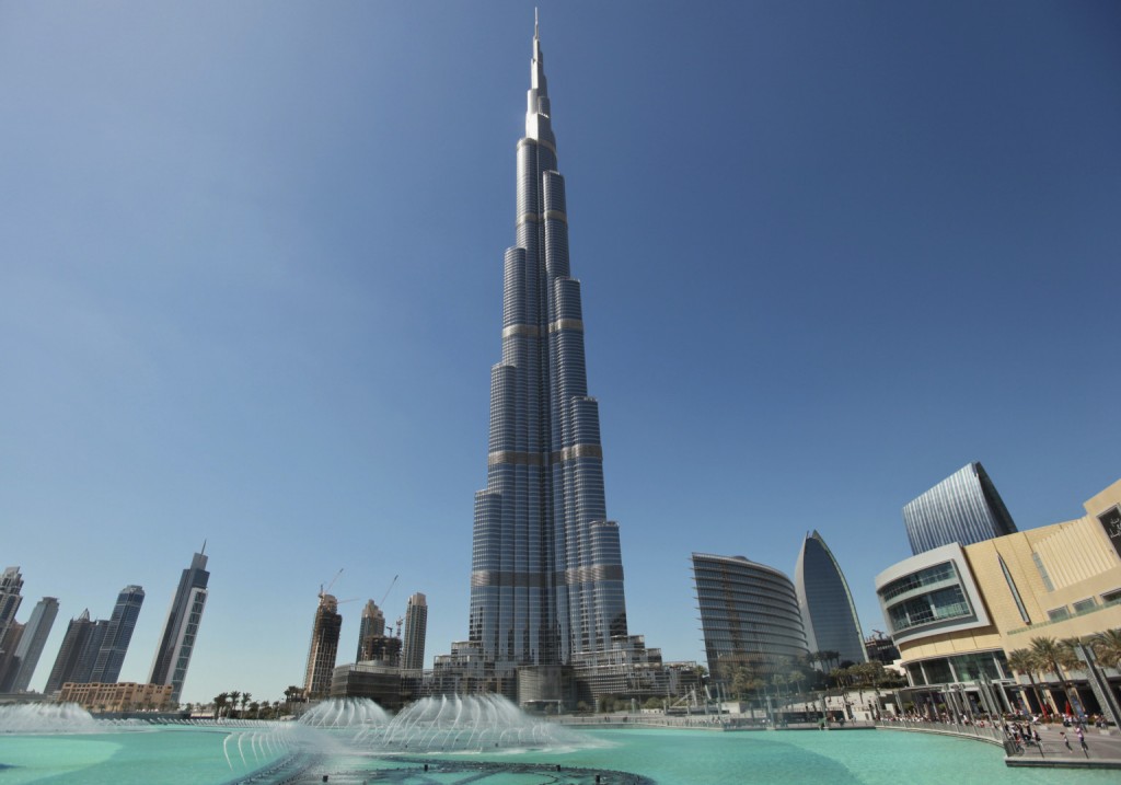 The Burj Khalifa stands in Dubai