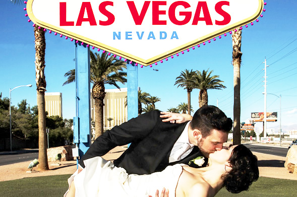 imagen de una boda original en las vegas