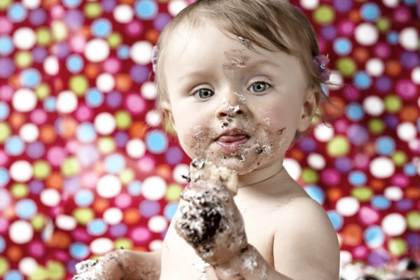fotografía de una sesión de smash cake