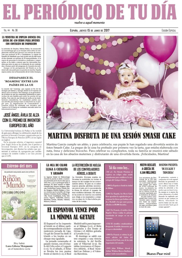 portada personalizada smash cake primer cumpleaños